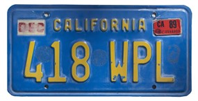 铁质车牌PSD分层素材